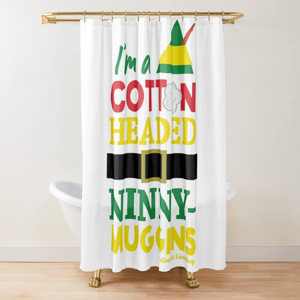 

Ninny-Muggins с хлопковой головой GraphicLoveShop Занавеска для душа Товары для ванной и душа Занавеска для коробки для ванной комнаты