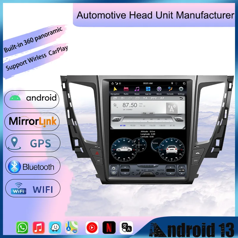 

12.1 inch For Mitsubishi Pajero Sport 2016-2018 Car Android Screen GPS Navigation Multimedia Video Player Radio Stereo Head Unit
