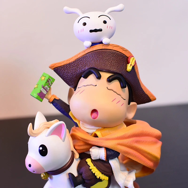 Bolígrafo de cera Shin-chan World Tour, figura de caballo balancín, caballo balancín estrellado de alta gama, material estable, caja ciega de elección segura