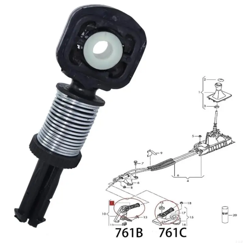 F1CF Quick Install Transmission Cable Bushing Temperature Resistant Design Enhancing Driving Comfort All Climates 1J0711761B