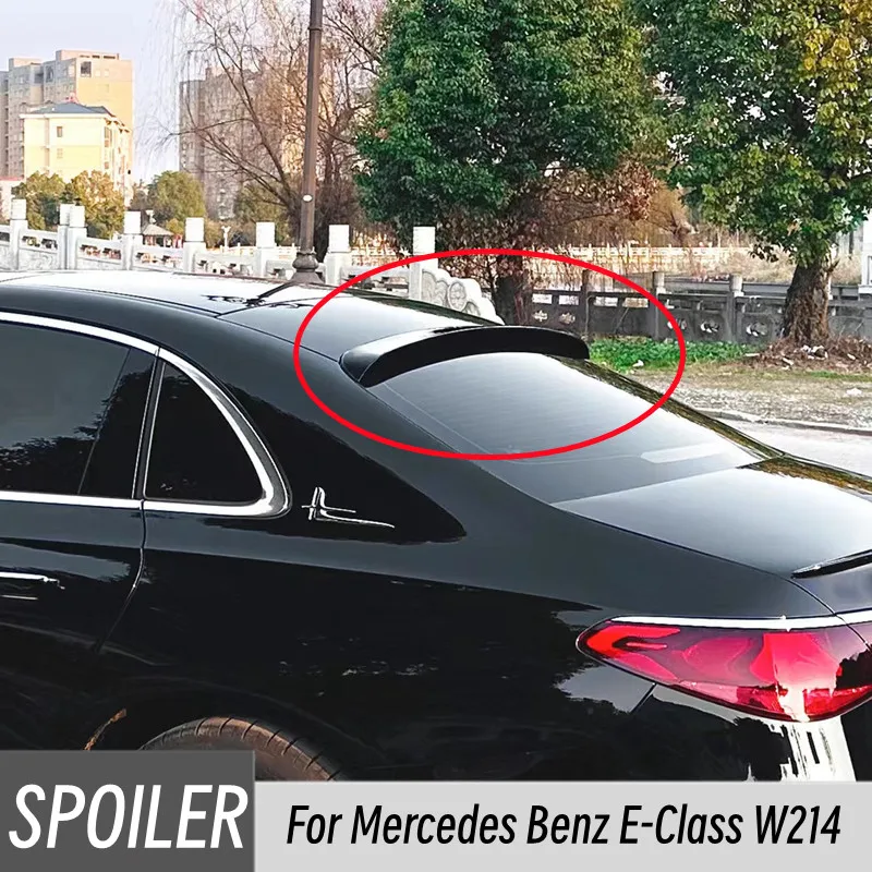 Für Mercedes Benz E-Klasse W214 E260 E300 Schwarzer Carbon Auto-Heckscheiben-Spoiler Flügel Exterieur Tuning Zubehörteil