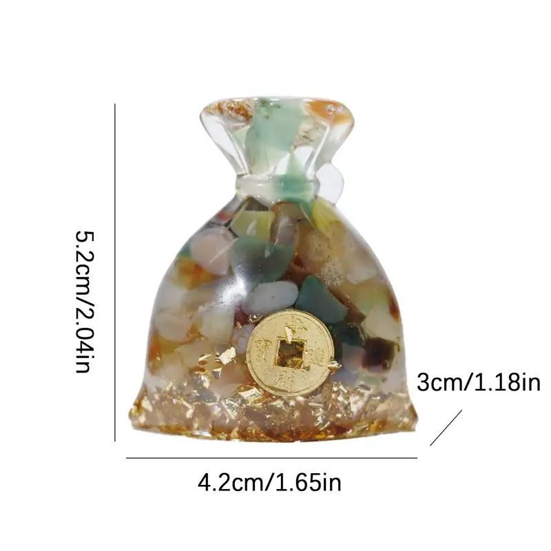 Patung uang Feng Shui Cina, patung hiasan kristal Feng Shui untuk keberuntungan, patung Feng Shui sederhana