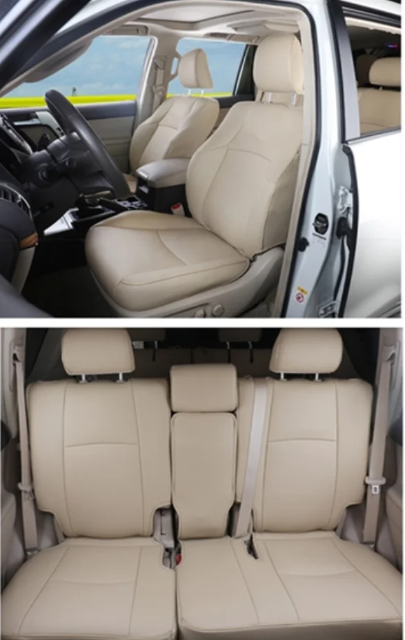 Custom car seat covers for Toyota Land Cruiser Prado 150 2022-2010 5 seats breathable seat cushion for LC150 2018