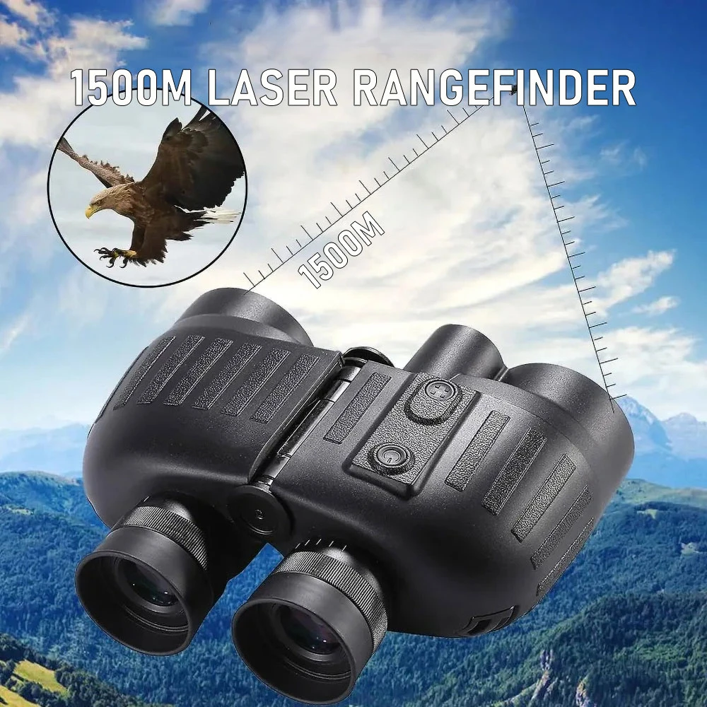 GOYOJO  Binoculars 8x40 with Rangefinder and Compass, IP65 Waterproof Marine UHD Binoculars, Field of View 8°,