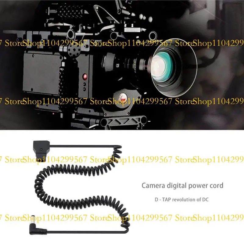 

CS1W Black D-TAP 2Pin Male to DC5521 Coiled Cable for Bmcc Bmpc Cameras