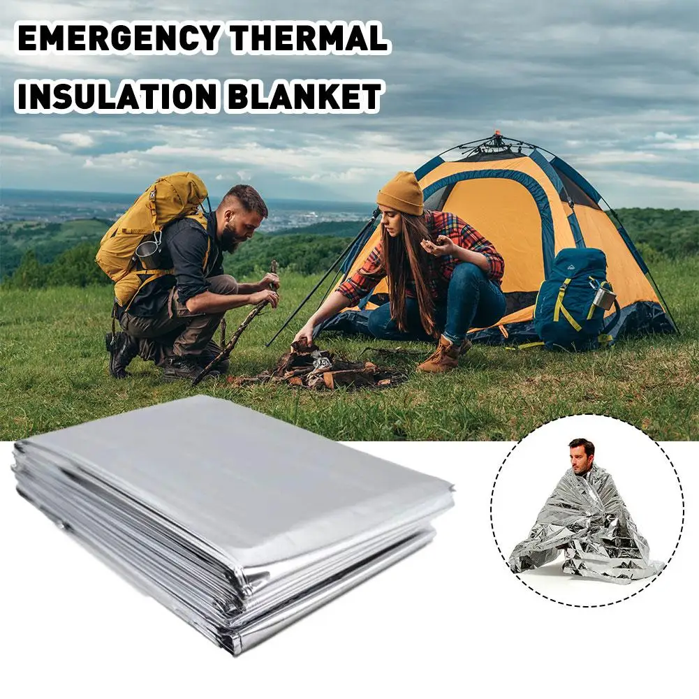 

6Pcs Emergency Blanket Outdoor Survival First Aid Kit Foil Space Blanket For Body Warmer Outdoor Camping Hiking Travel Firs S7L4