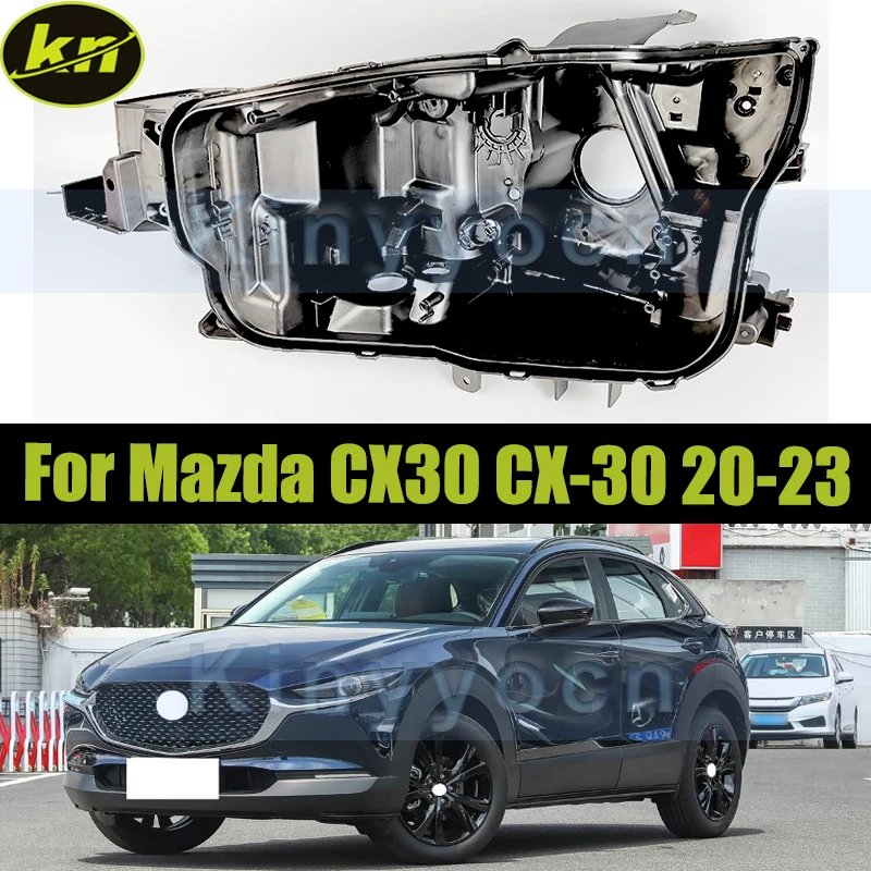 Front Headlight Base Cover  For Mazda CX30 CX-30 2020 2021 2022 2023 Head Lamp Back House Headlamp Rear Shell