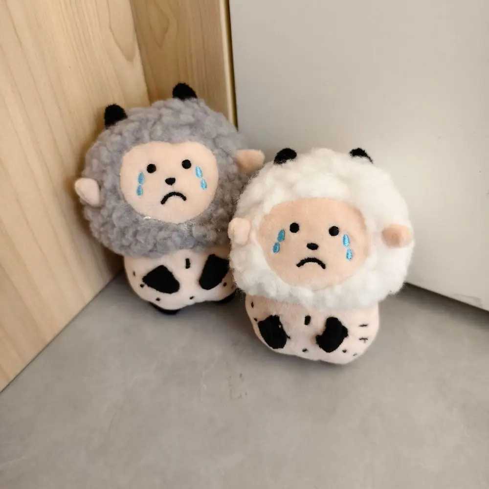 Stofftier Tränen Schaf Plüsch Anhänger Cartoon Kawaii Tränen Schafe Puppe Schlüsselanhänger 10 cm Taschenanhänger Schafe Puppe Taschenanhänger