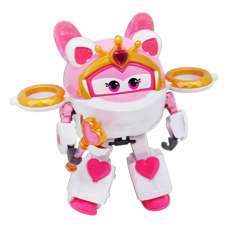 Auldey Super Wings Big Hangar Transformation Robot Princess Salsa مع مجموعة ألعاب مهنية سحرية للأولاد والبنات والأطفال هدية عيد الميلاد