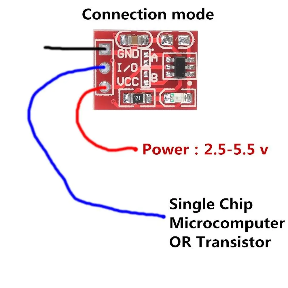 10/20pcs TTP223 Touch Key Capacitive Switch Button Module Capacitor Single Channel Self Locking Touch Switch Sensor for Arduino