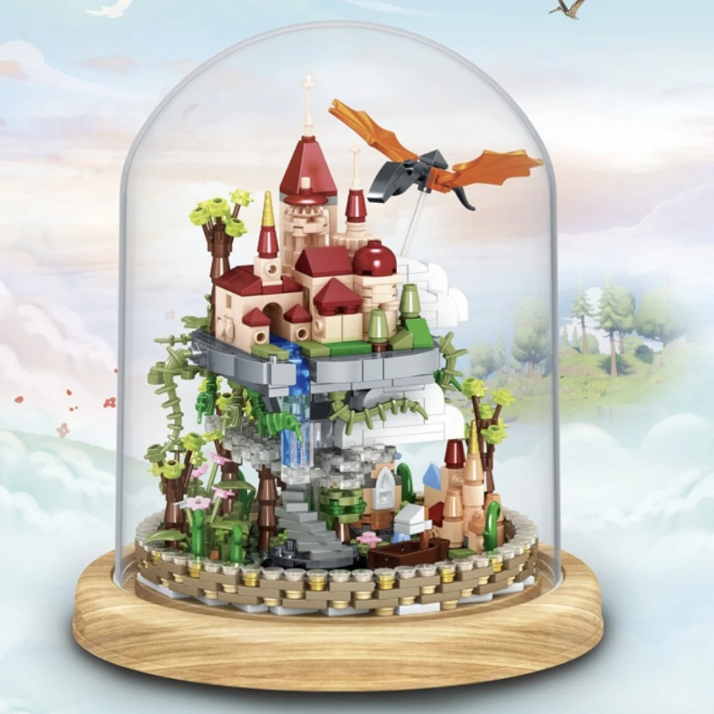 

MOC Drifting Cloud Castle Плавающий замок Набор строительных блоков Dream Sky Palace House DIY Игрушка для детей Подарки на день рождения и праздник