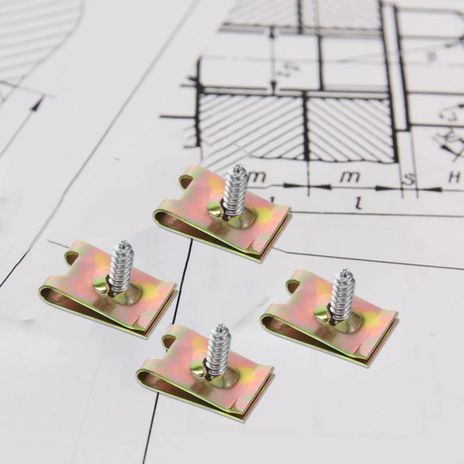 

35mm Car License Plate Base Clips Durable Metal U-Shaped Retainer Fasteners for Motorcycle Electric Bike Stable Performance Car
