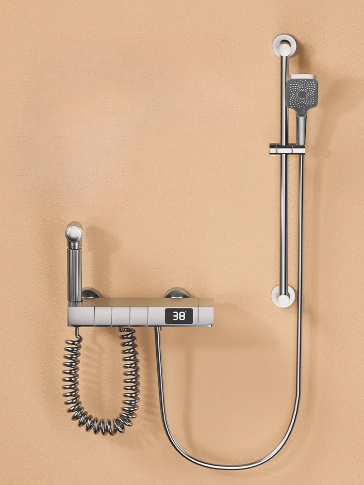 

Простой душевой набор для ванной, туалетный пистолет, серая медная Ванна