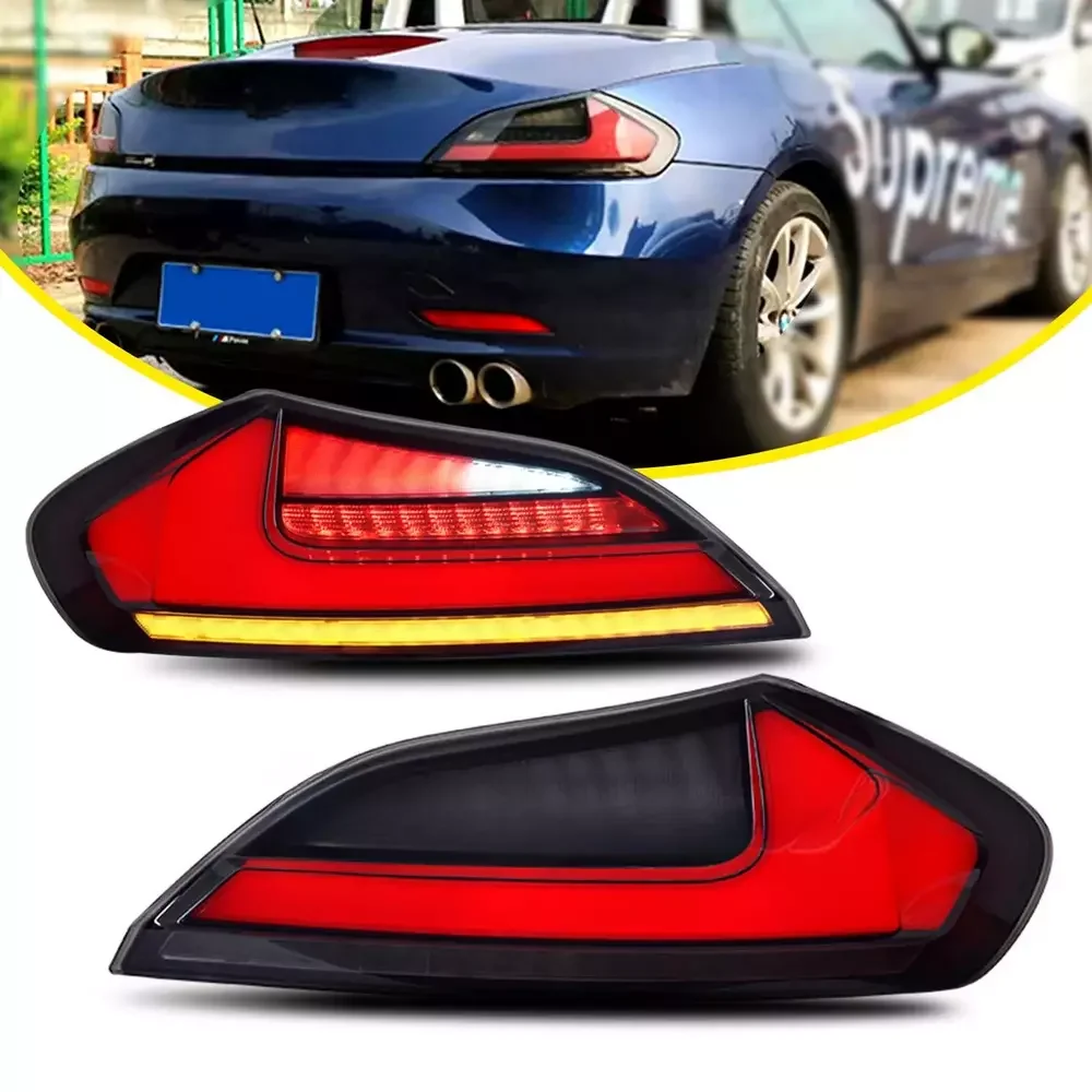 1 Pair Smoked Lens Car LED Tail Lights For BMW Z4 E89 2009-2016 Animation Rear Tail Light Lamp assembly