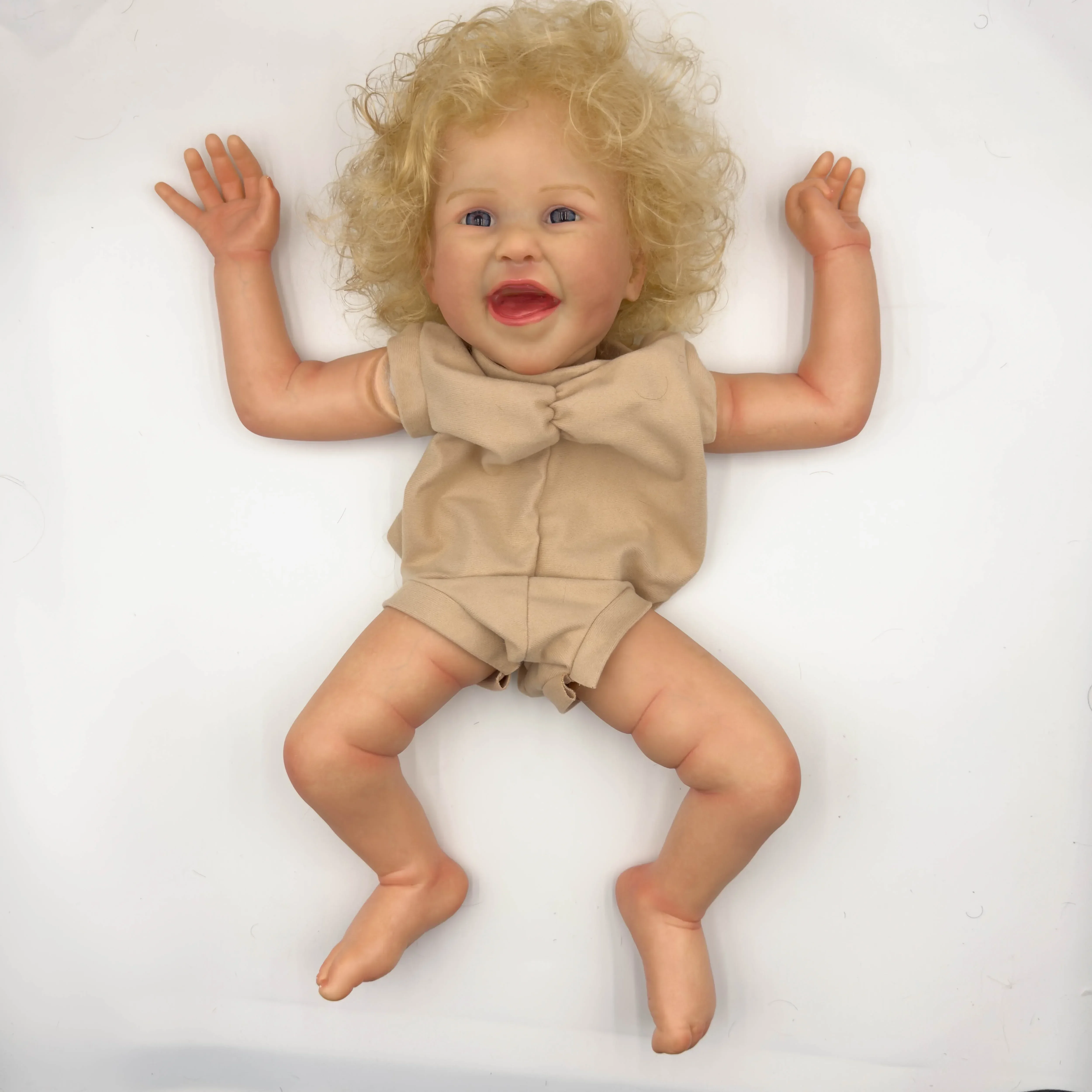 FBBD 24inch judy Lifelike Unfinished Reborn Doll kit painted Doll kit Doll parts with Hand Rootedhair