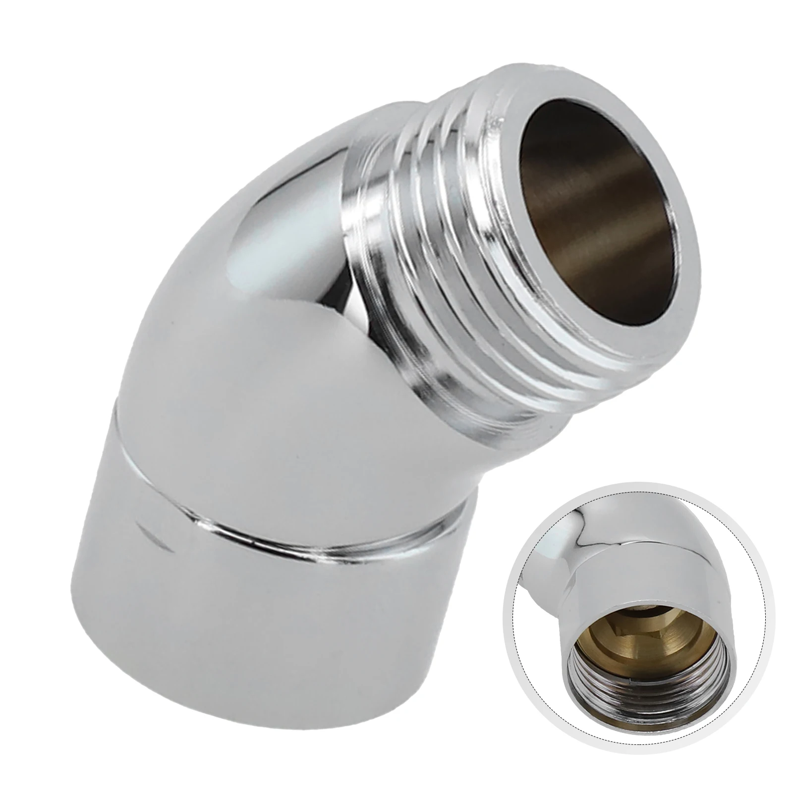 G1/2 Hand Shower Top Spray Elbow Chrome Angle Female Thread And Male Thread Bathroom Parts 135° Shower Elbow Adapter