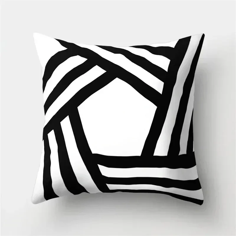 

Фонарь almohada a cuadros geométricos en blanco y negro para decoración del hogar, adecuada para sala de estar, sofá,