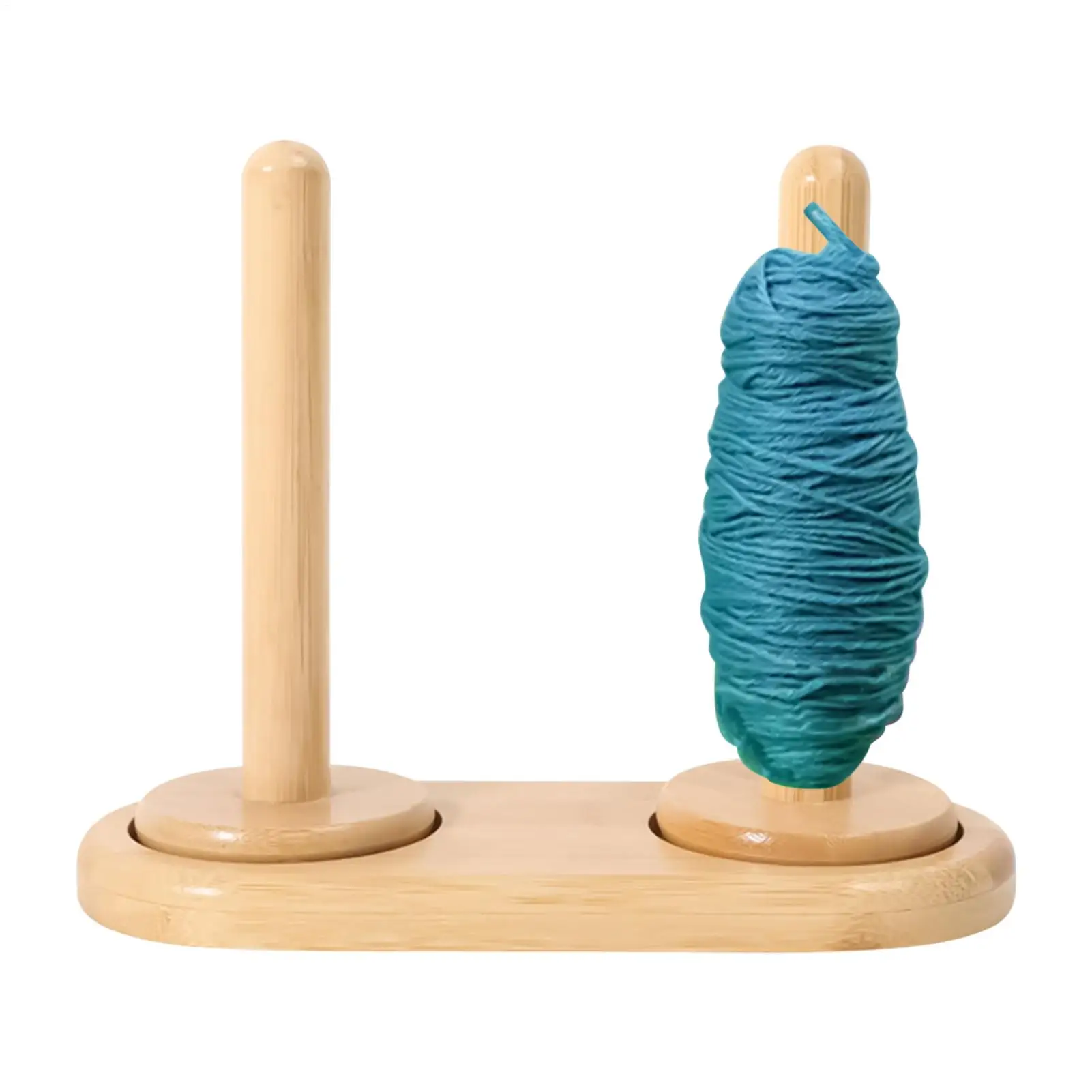 

Держатель пряжи для вязания крючком, диспенсер для вязальных ниток, двойной подшипник, деревянный держатель для пряжи, подставка для хранения, инструмент для рукоделия для начинающих