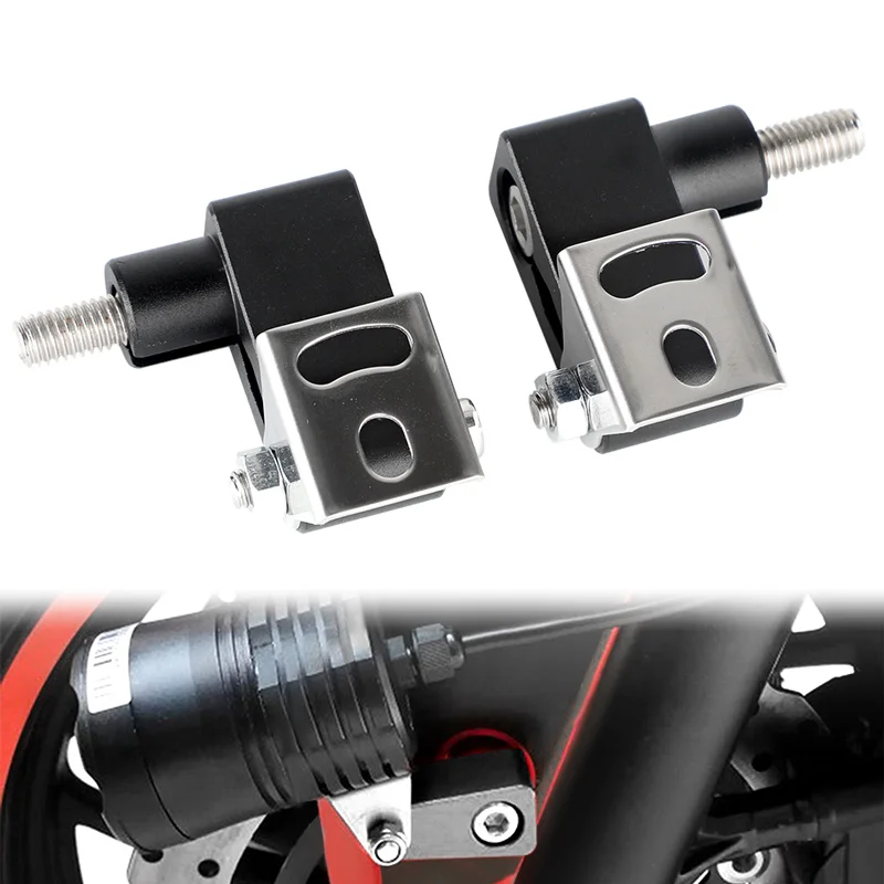 

Pair Aluminum Motorcycle Modified Bracket Fog Light Spotlight Support Mount additional motorcycle lights holder stand cafe racer