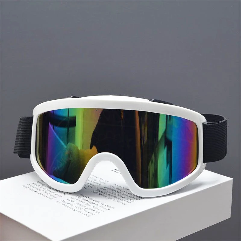 AliExpress 1/2/3pcs Cycling goggles, scratch resistant TPU frame, and PC colored anti glare lenses, suitable for outdoor skiing activities