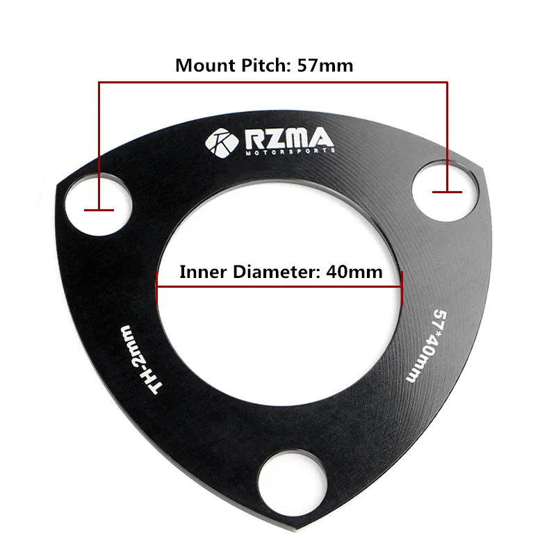 Adaptador espaciador de brida de junta de disco de freno de motocicleta, Universal, 3 orificios, 57mm, paso de montaje, para Yamaha Jog 50 MBK Nitro BWS Zuma Stage6