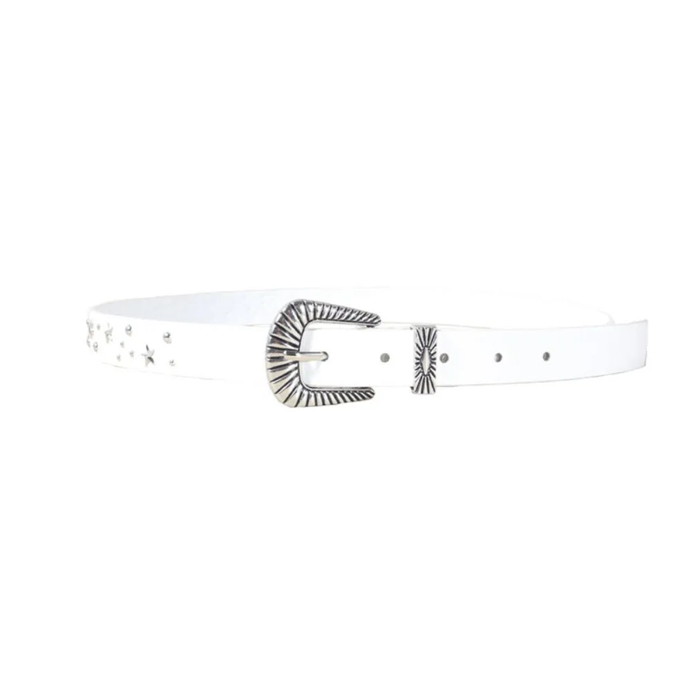 

Jeans Decor Star Rivet Waist Belt Trouser Decoration Skirt Accessories Y2K Wide Belt Punk Style American Style