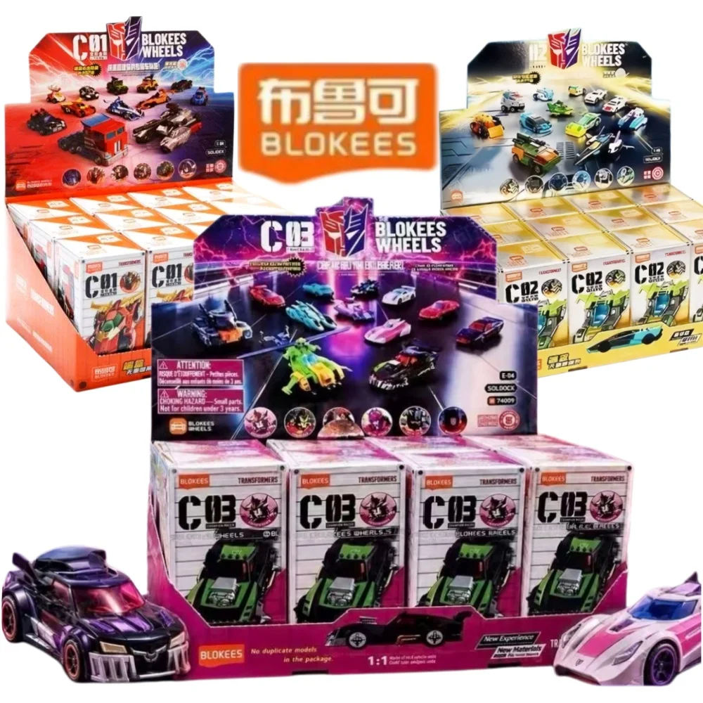 

BLOKEES Transformers Wheels C01 C02 C03 Blind Box Building Blocks Collectible Assemble Car Official Licensed Trendy Display Gift