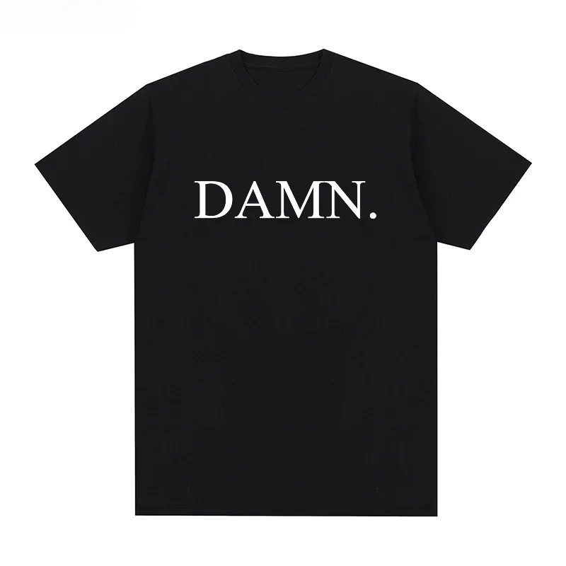 Summer DAMN Kendrick Lamar Print T-shirt Men Rapper Vintage Women Cotton Hip Hop Oversized Tshirt T Shirt Streetwear Top Tee