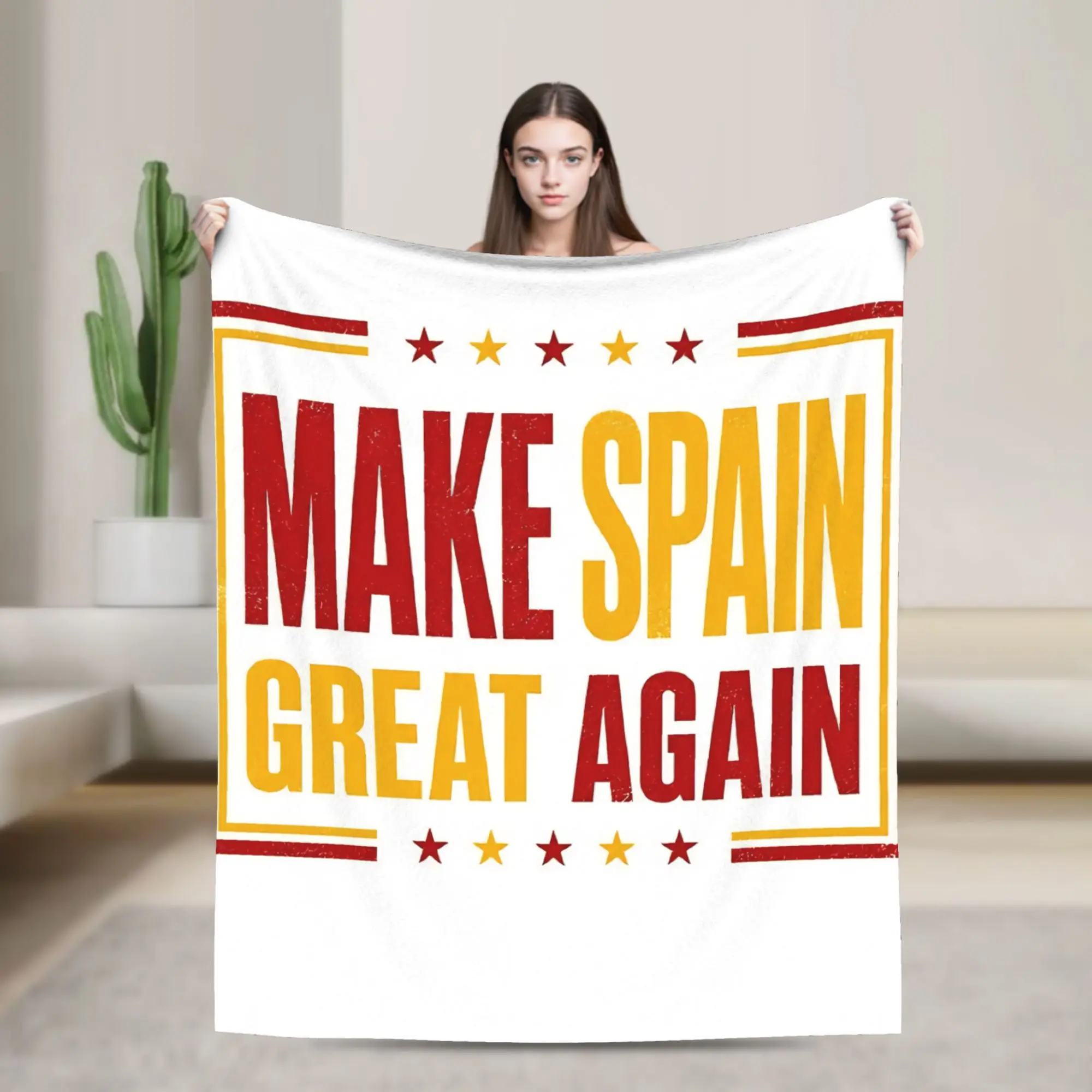 make spain great again  Warm Soft Blanket  Travel Plush Throw Blanket Graphic Living Room Flannel Bedspread Sofa Bed Cover