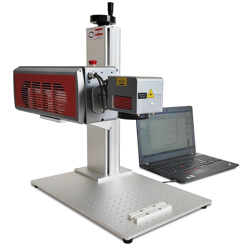 Portable Mini Fiber Laser Marking Machine 20W/30W/50W DXF/PLT Support Air-Cooled High-Speed No Cabinet
