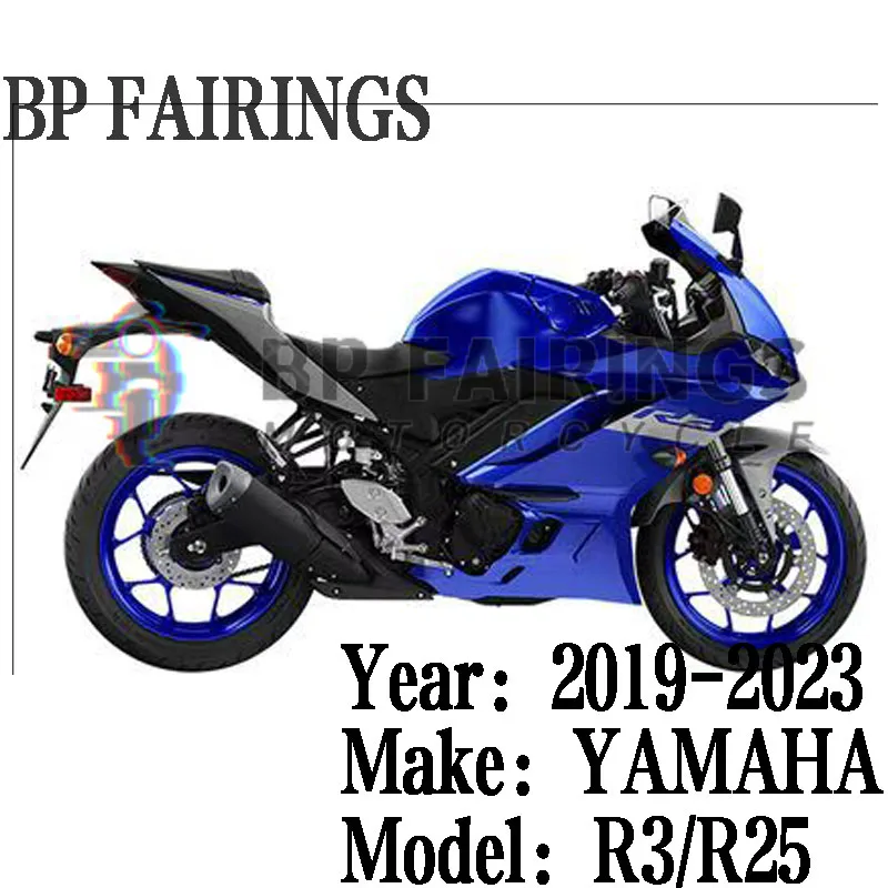 For Yamaha YZF R3 Fairings Kit Fit YZF R25 2019 2020 2021 2022 2022 2023 2024 Bodywork R3 2019-2024 set Blue