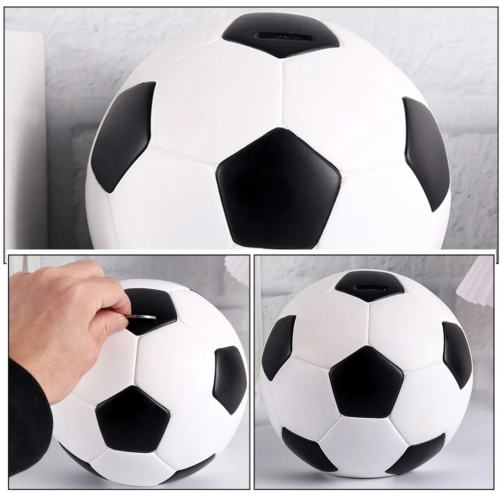 Football Piggy Bank Large Capacity Coin Decor Adult Saving Aldult Good Texture Money Vinyl Adults