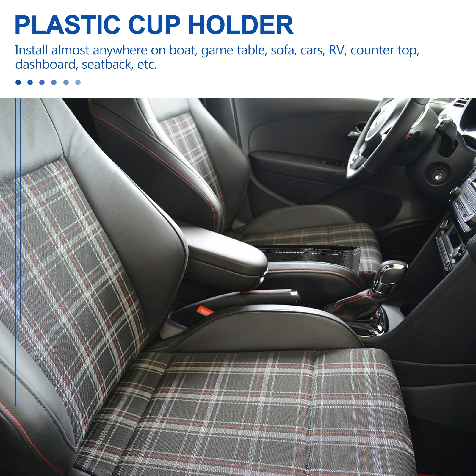 

2pcs Black Plastic Cup Holder Insert For Boat Rv Car Truck Game Table Durable Spill-Proof Drink Holder Universal Fit Countertop