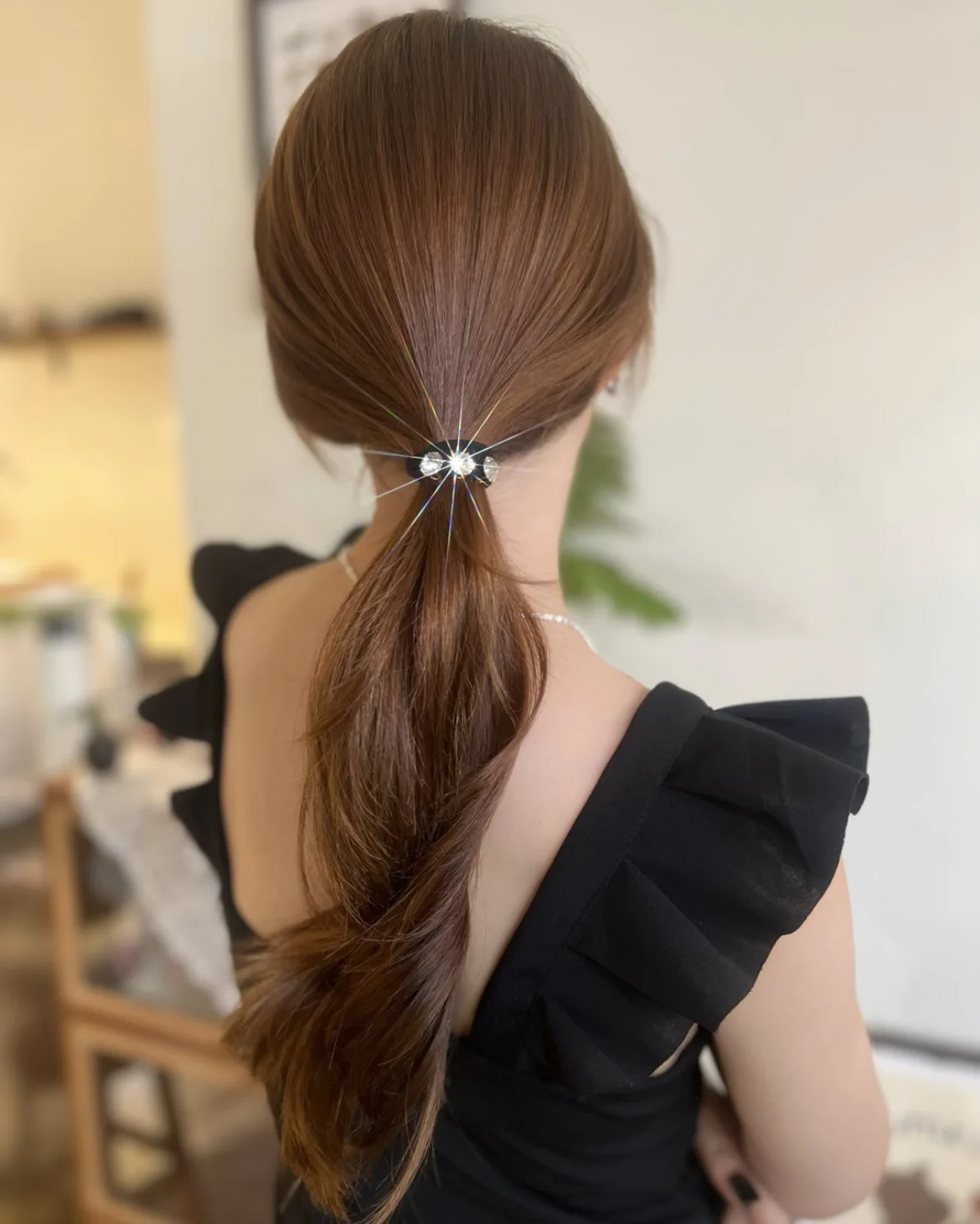 2PC Korean Cute Pearl Elastic Hair Bands Rubberband for Women Girls Hair Ties Rings Rope for Hair Accessories Ponytail Holder