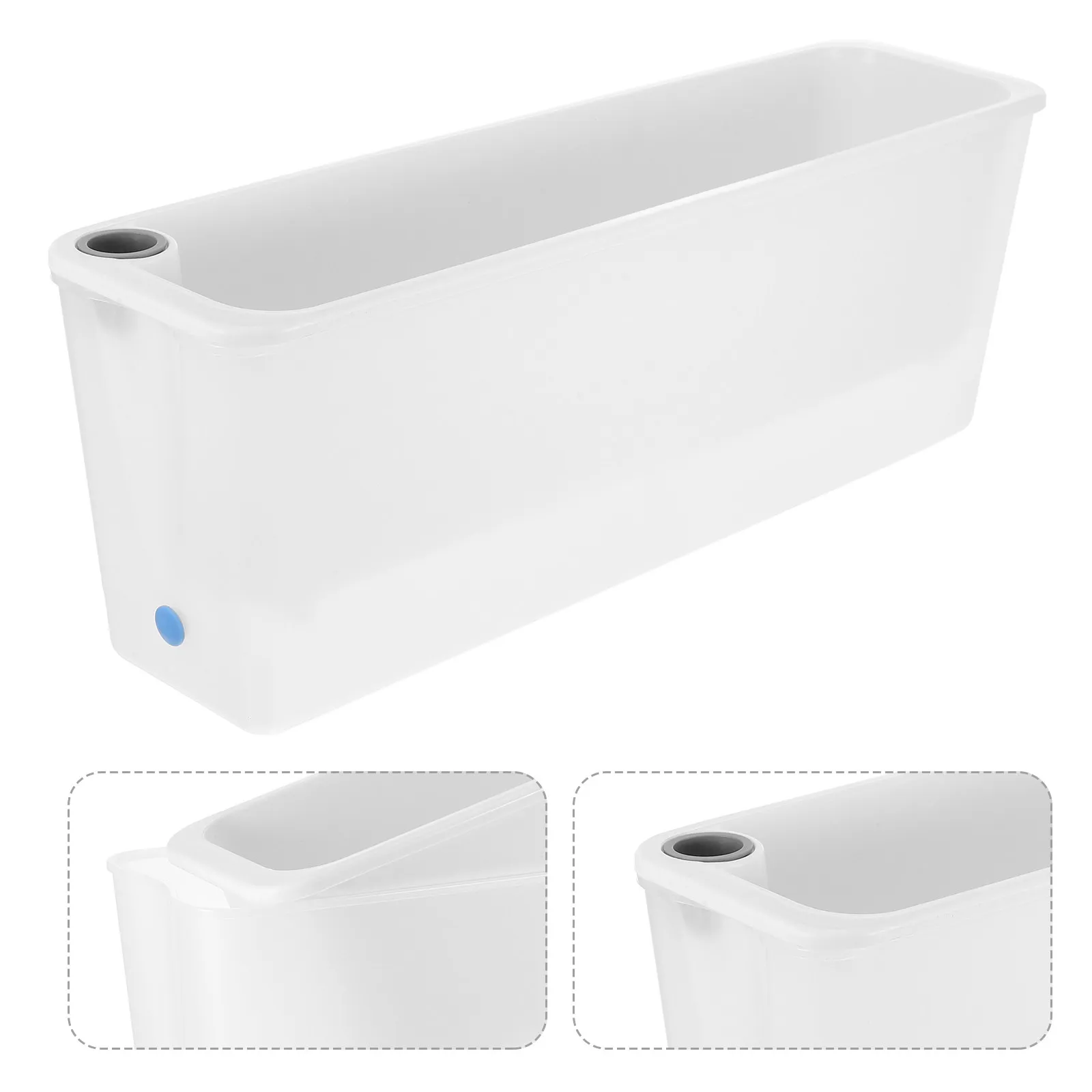 

Rectangle Plastic Planter Long Self Watering Windowsill Planter Box Balcony Flower Box for Indoor Outdoor Garden Plants