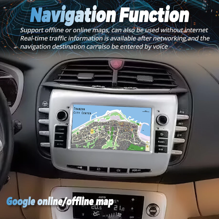 Android Screen AI Voice Control Car Radio For Lancia Delta 2009-2019 Carplay Multimedia Player Stereo GPS Navigation Head Unit
