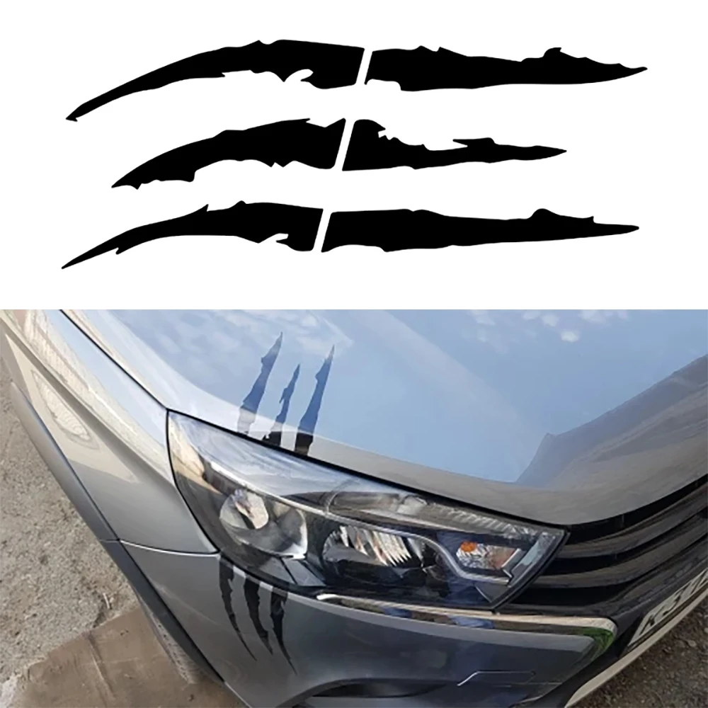 

1SET Bold Claw Mark Car Decals – Multi-Color Waterproof Vinyl Stickers for Auto Headlight & Personalized Styling