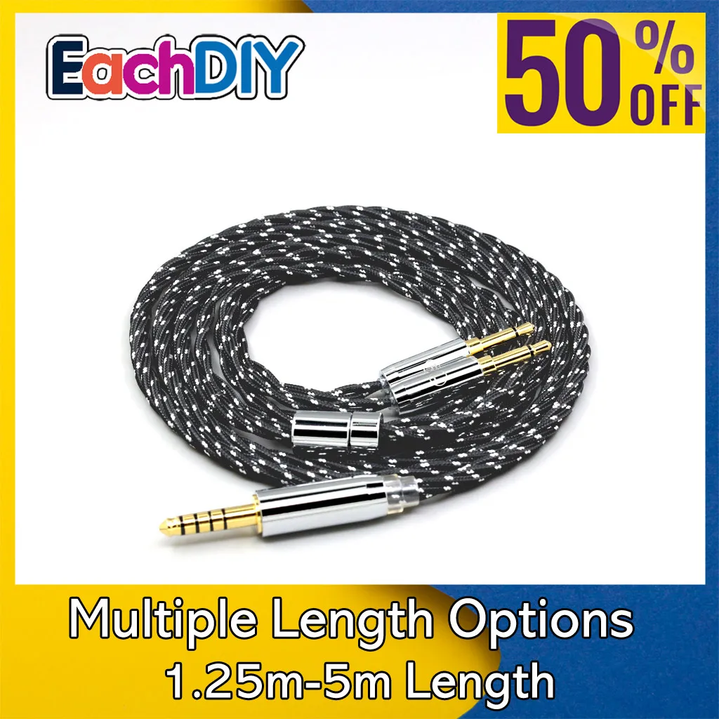 

OCC Mixed OFC Twisting Nylon Earphone Cable For Hifiman Sundara Ananda v3 HE1000se HE1000v2 HE6se he400se Arya He-35x LN008698