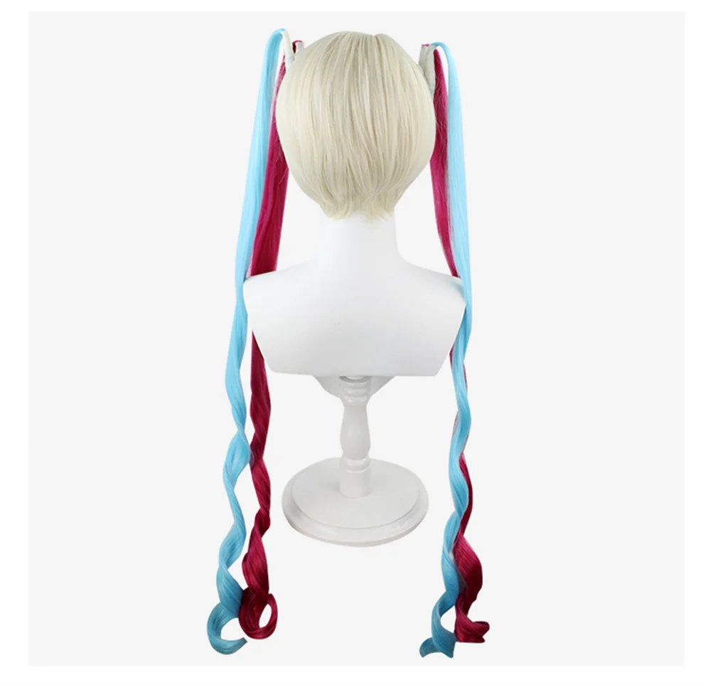 Game NEEDY GIRL OVERDOSE KAngel  Cosplay Wigs Color Yellow Red Wig Woman Long Anime Cosplay