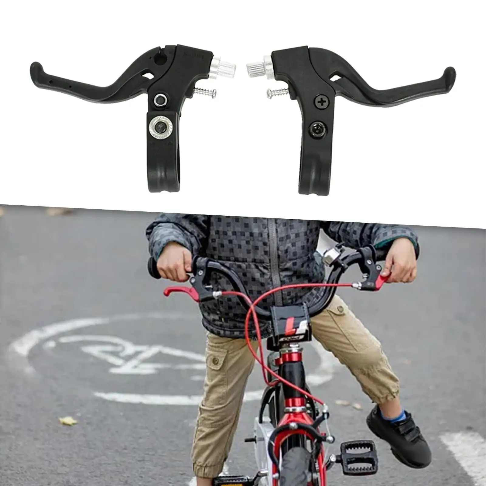 2x Kids Bike Brake Lever Set Handlebar Brakes Brake Handle Attachments