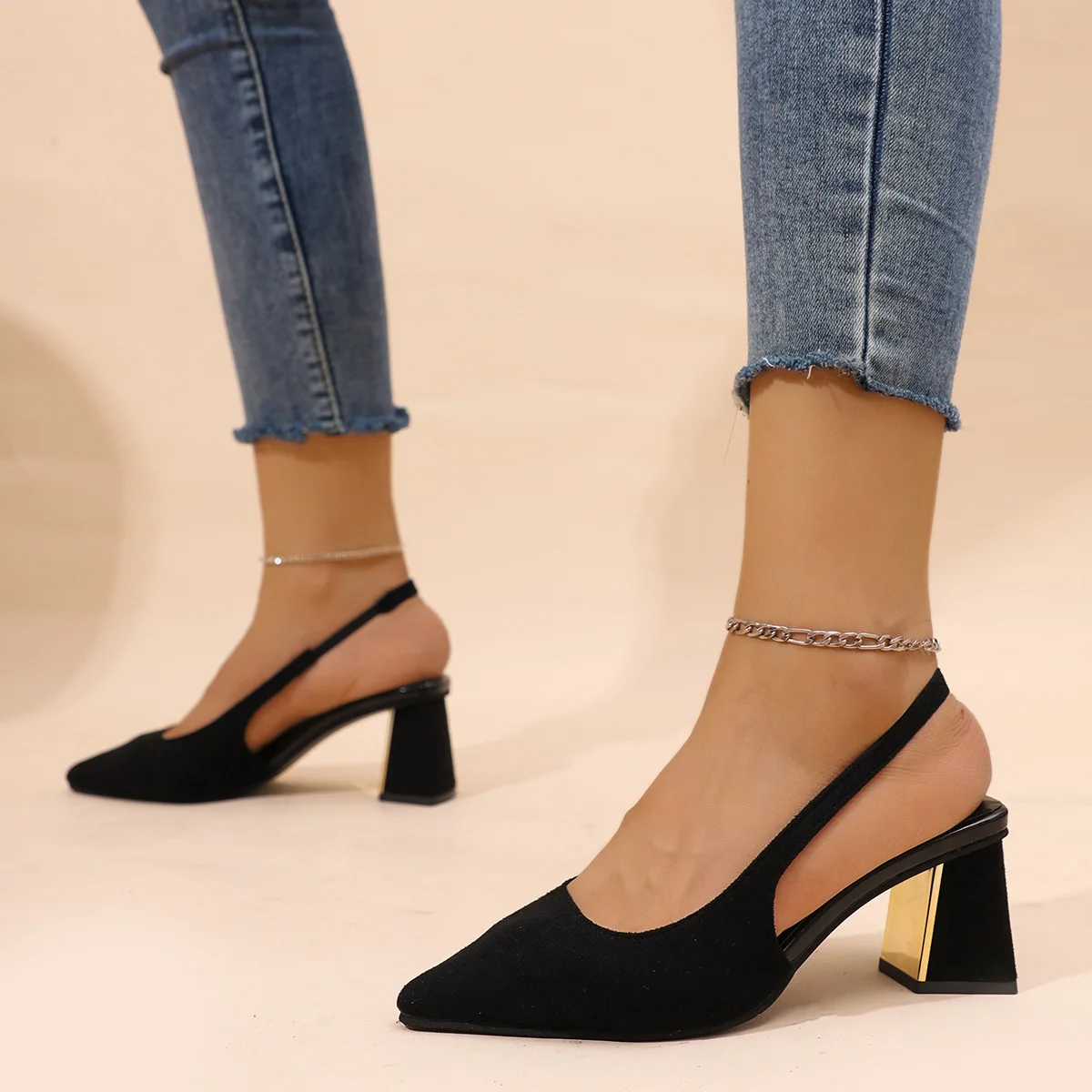 

Туфли-лодочки, женские босоножки на высоком каблуке с острым носком, женская роскошная женская обувь для женщин, трендовая дизайнерская обувь 2025 года, элегантный каблук