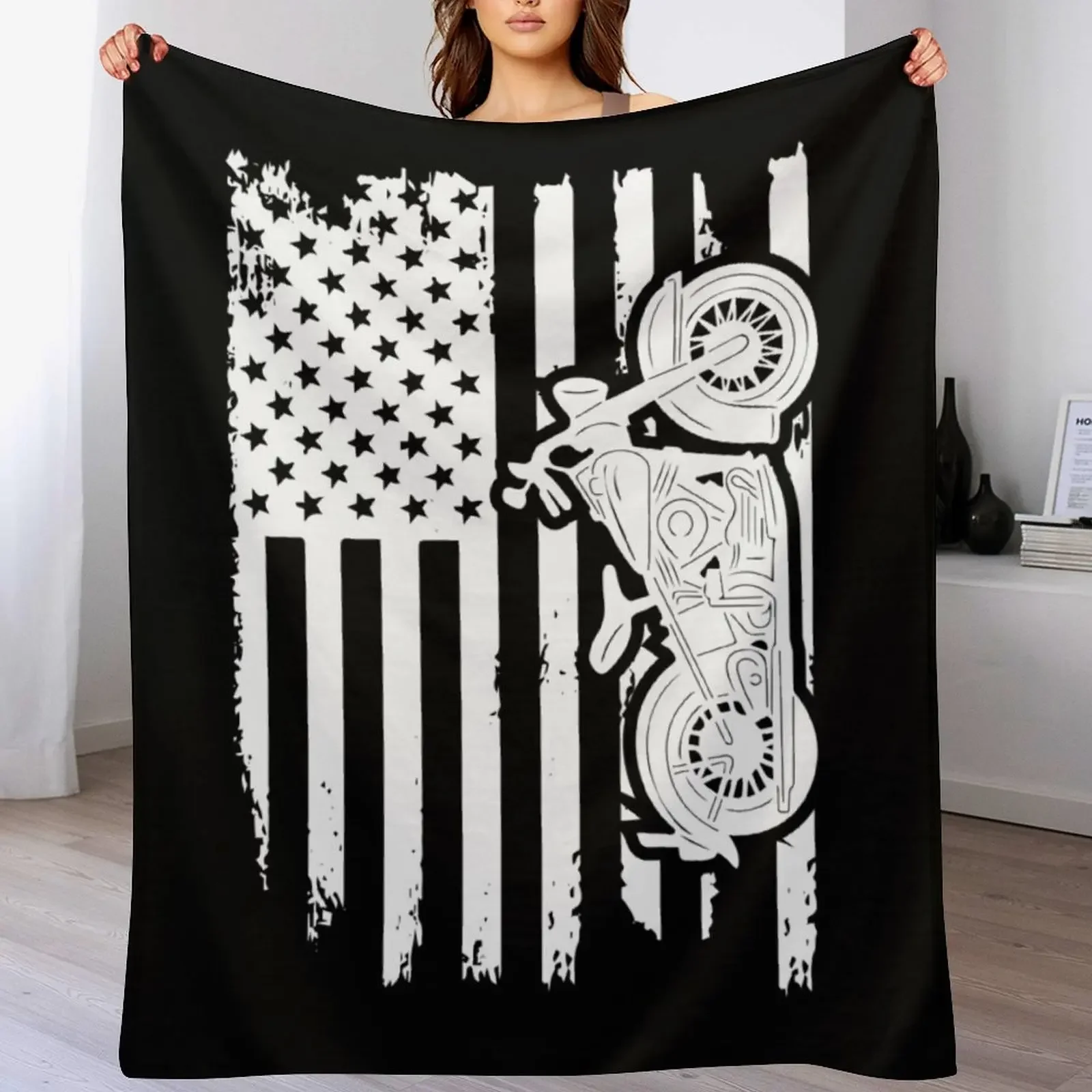 

Motorcycle Throw Blanket Kid'S Multi-Purpose Personalized Gift Decorative Throw Blankets