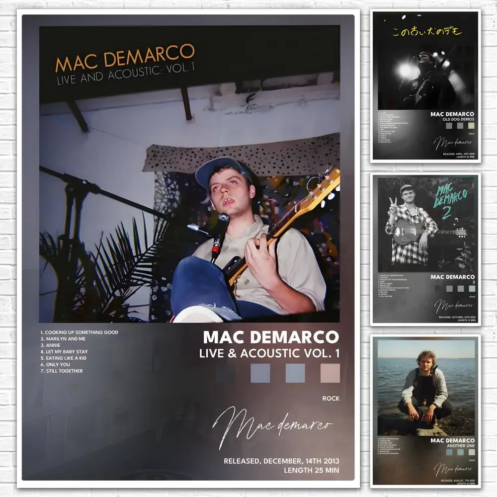 Chill Indie Singer M-Mac Demarco Poster All-match HD Waterproof Self-Adhesive Wall Art Sticker For Home Bedroom