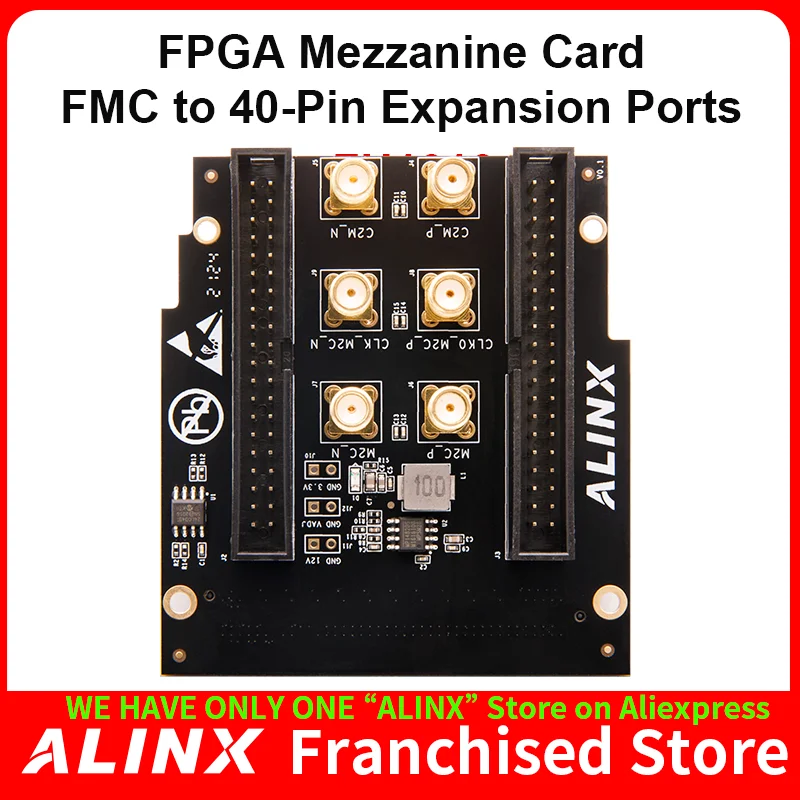 ALINX FL1010: FMC LPC Interface to 40-Pin Expansion Ports Interface Adapter Board  FMC Daughter Board for FPGA Board