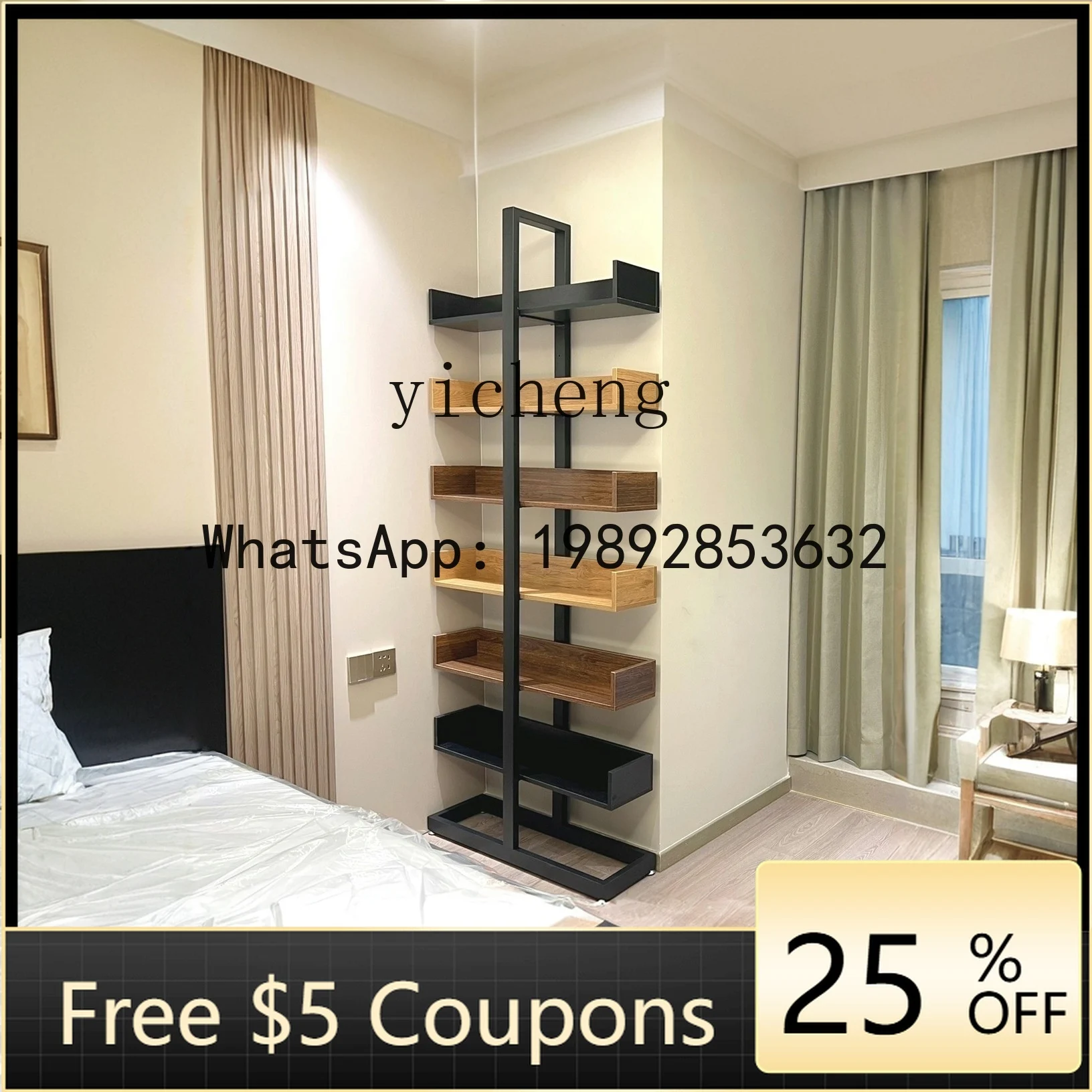 

O2-11 Напольный книжный стеллаж с бесплатной установкой, на заказ, кремовый, для книг с картинками, узкий, с выемками