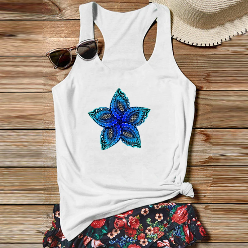 

Hawaii White Top Summer Floral Shirts Hawaii Tank Top Aloha Women Vacation Women Clothes Cute Sexy Top