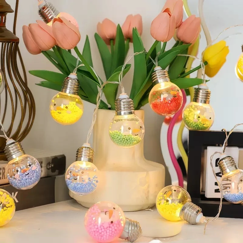 1PC 1,5 M10LED Weihnachten Bunte Glühbirne Ball Lichterketten Batterie Betrieben Dekoration Lampe Lächelndes Weihnachtsbaum Lichterkette