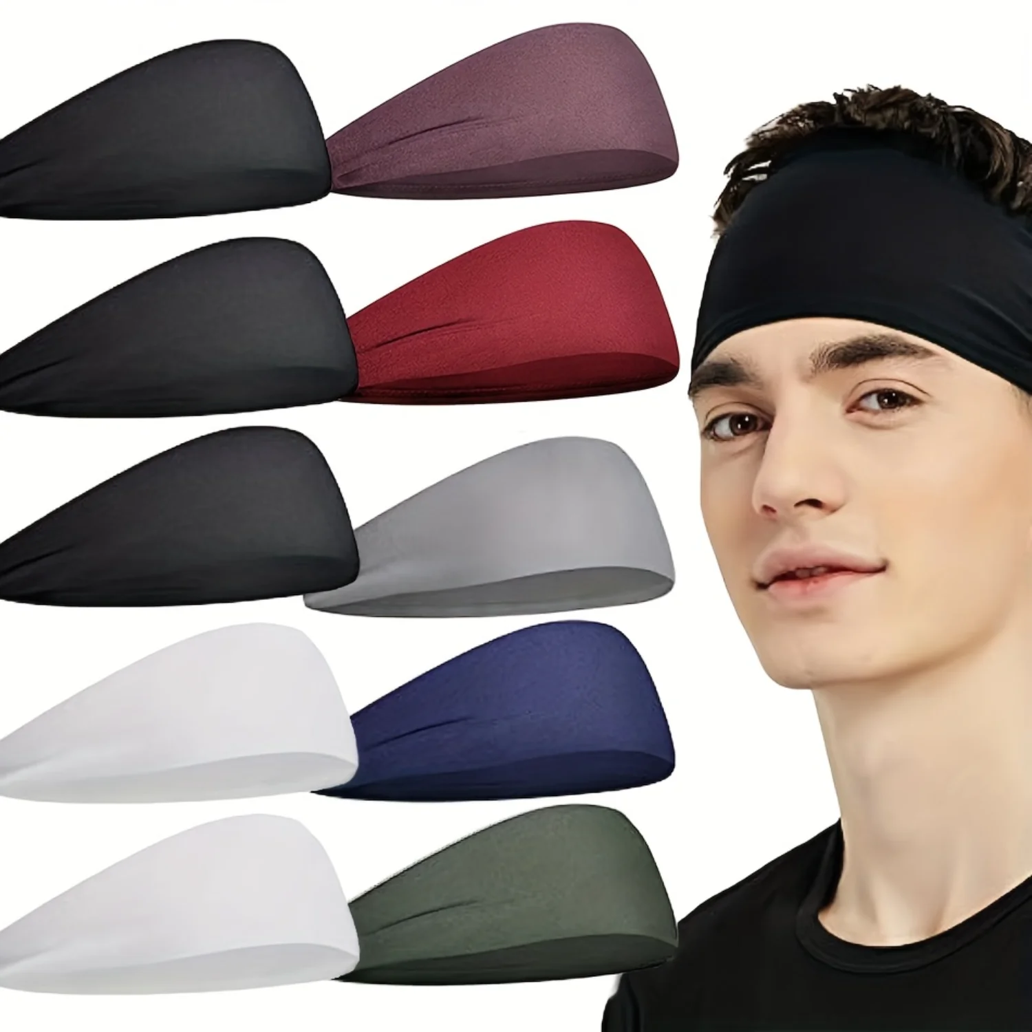 1pcs Men's Sweat-Absorbing Sports Hairband - Perfect for Running, Cycling & Training Outdoors!