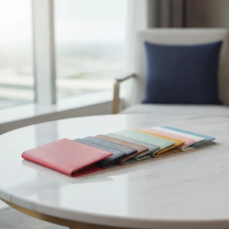 PU Leather Passport Holder Soft Smooth Texture Multiple Colors For International Travel Business Trips