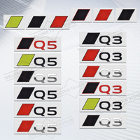 Car Styling For Q3 Q5 New Letter Lettering Emblem Colored Body Trunk 3D Metal Badge Stickers Decal Car Accessories